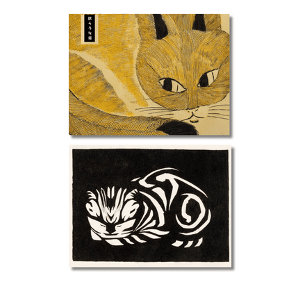 Set of 2 Cat Prints – Cosy Winter Companionship for Cat Lovers