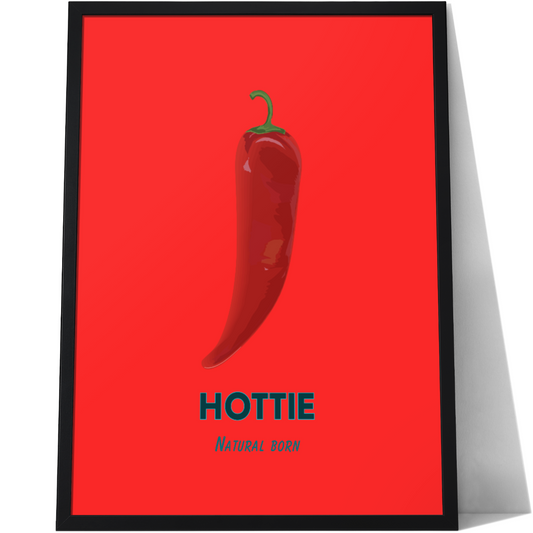 'Hottie' Chilli Pepper Kitchen Art Poster