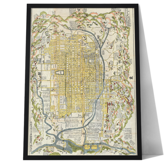 Map of Kyoto Japan 1696